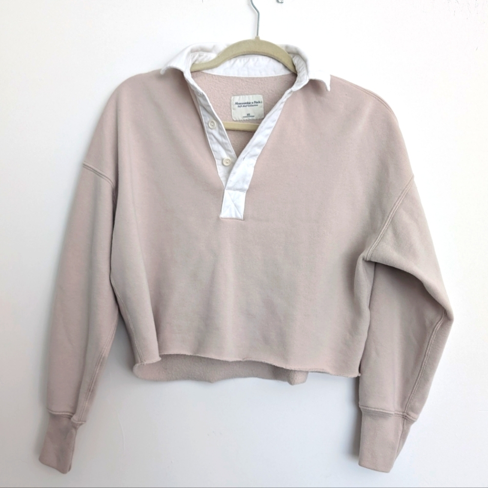 Abercrombie & Fitch Soft A&F crop collar sweatshirt